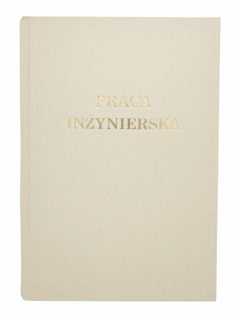 Beżowa oprawa pracy dyplomowej
