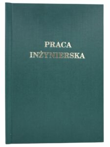 Zielona oprawa pracy dyplomowej