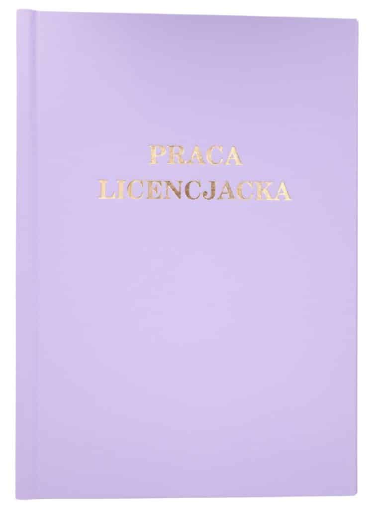 Liliowa oprawa pracy dyplomowej