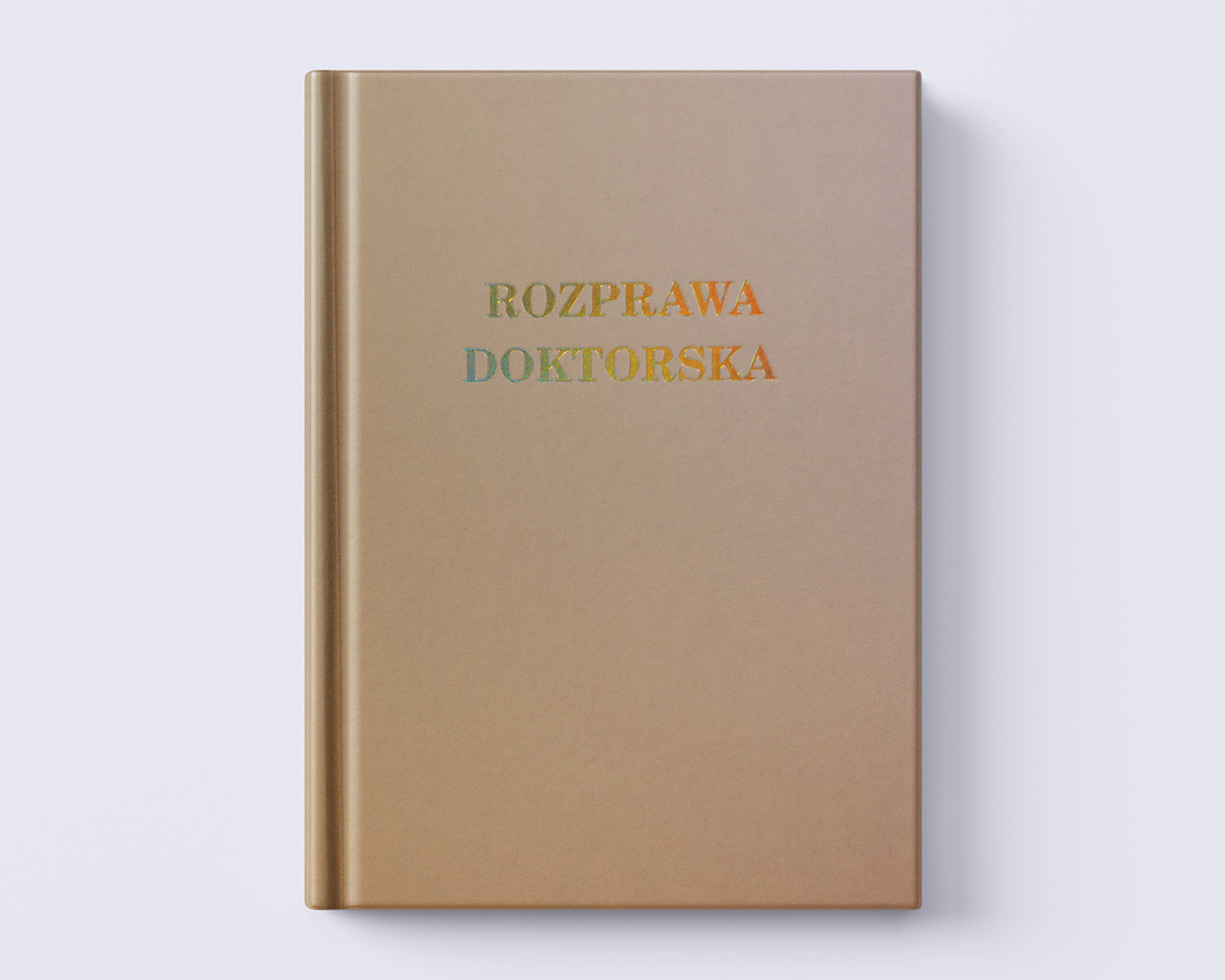 beżowa oprawa prac dyplomowych front