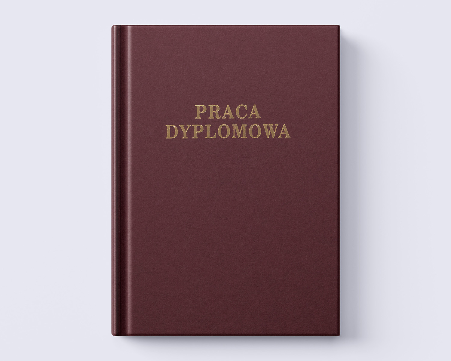 bordowa oprawa prac dyplomowych front