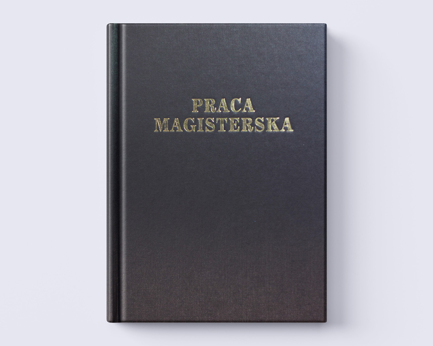 czarna oprawa prac dyplomowych front