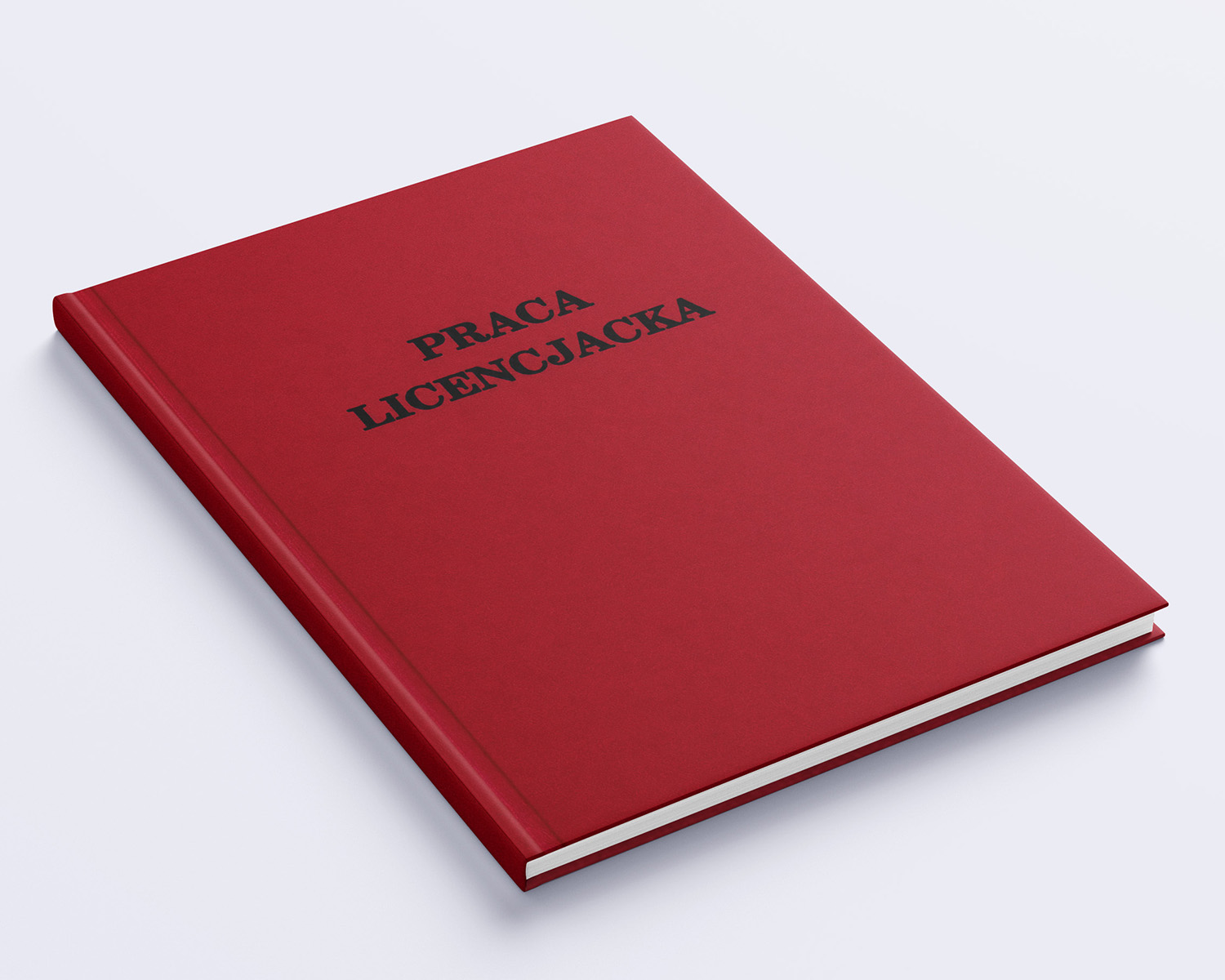 czerwona oprawa prac dyplomowych