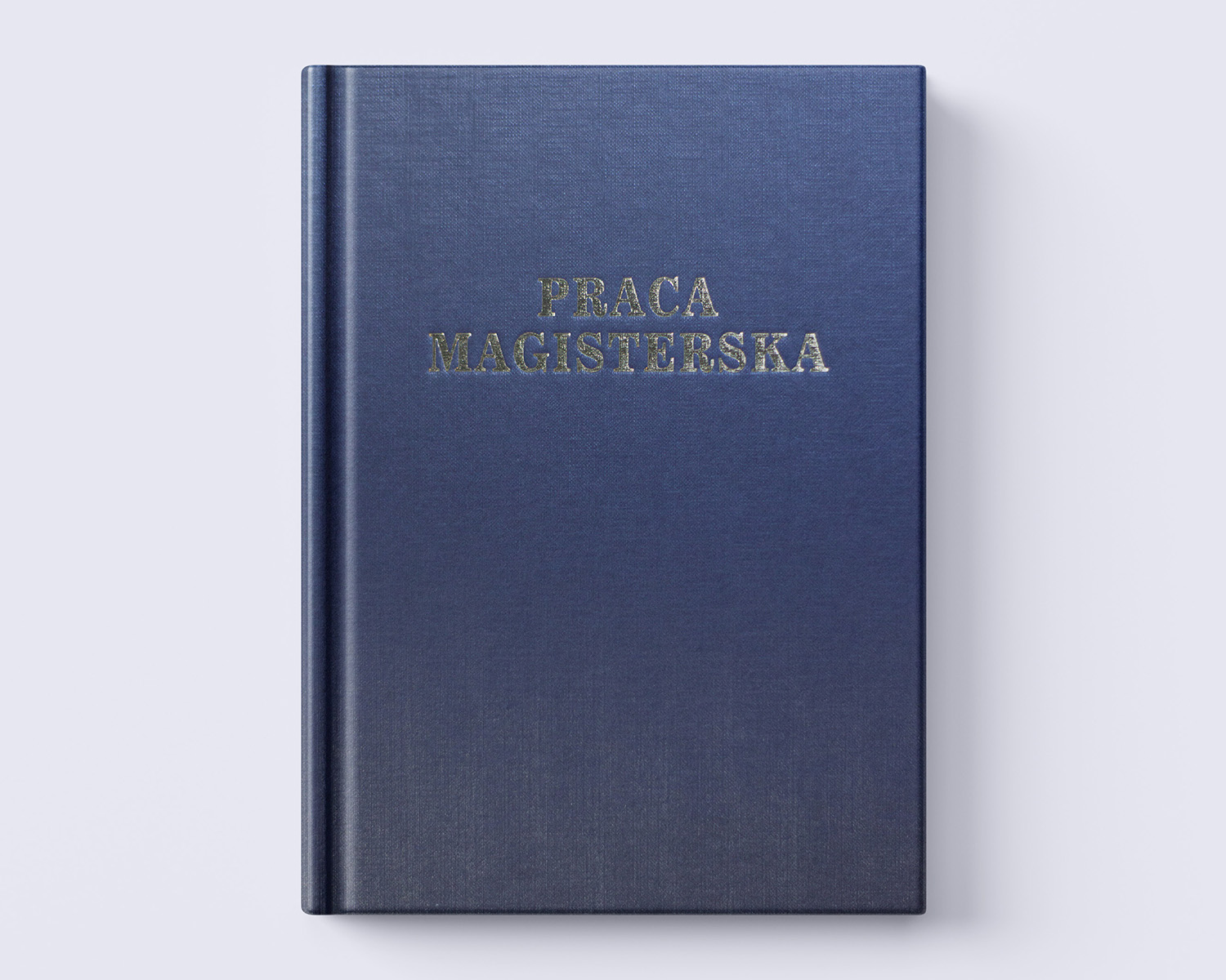 granatowa oprawa prac dyplomowych front