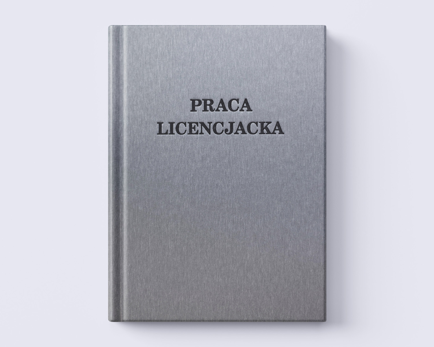 metaliczna oprawa prac dyplomowych front