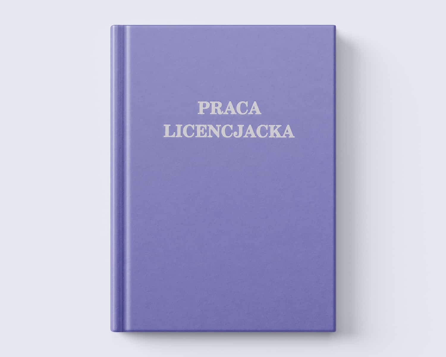 niebieska oprawa prac dyplomowych front