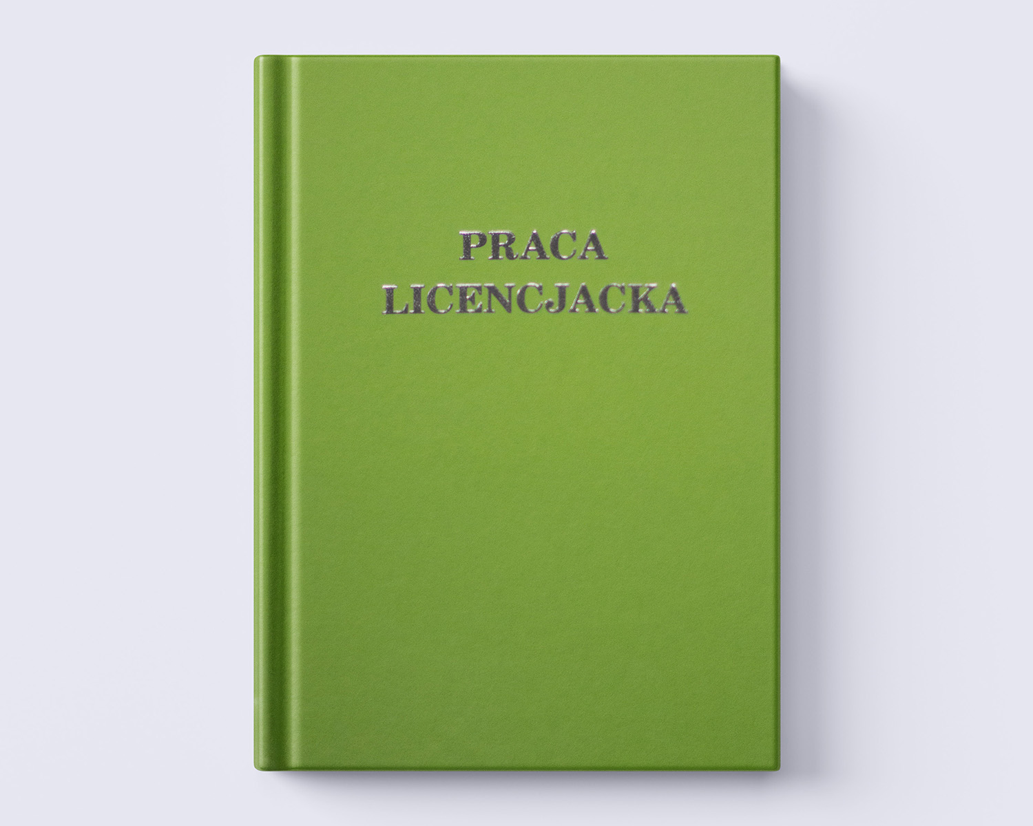 pistacjowa oprawa prac dyplomowych front