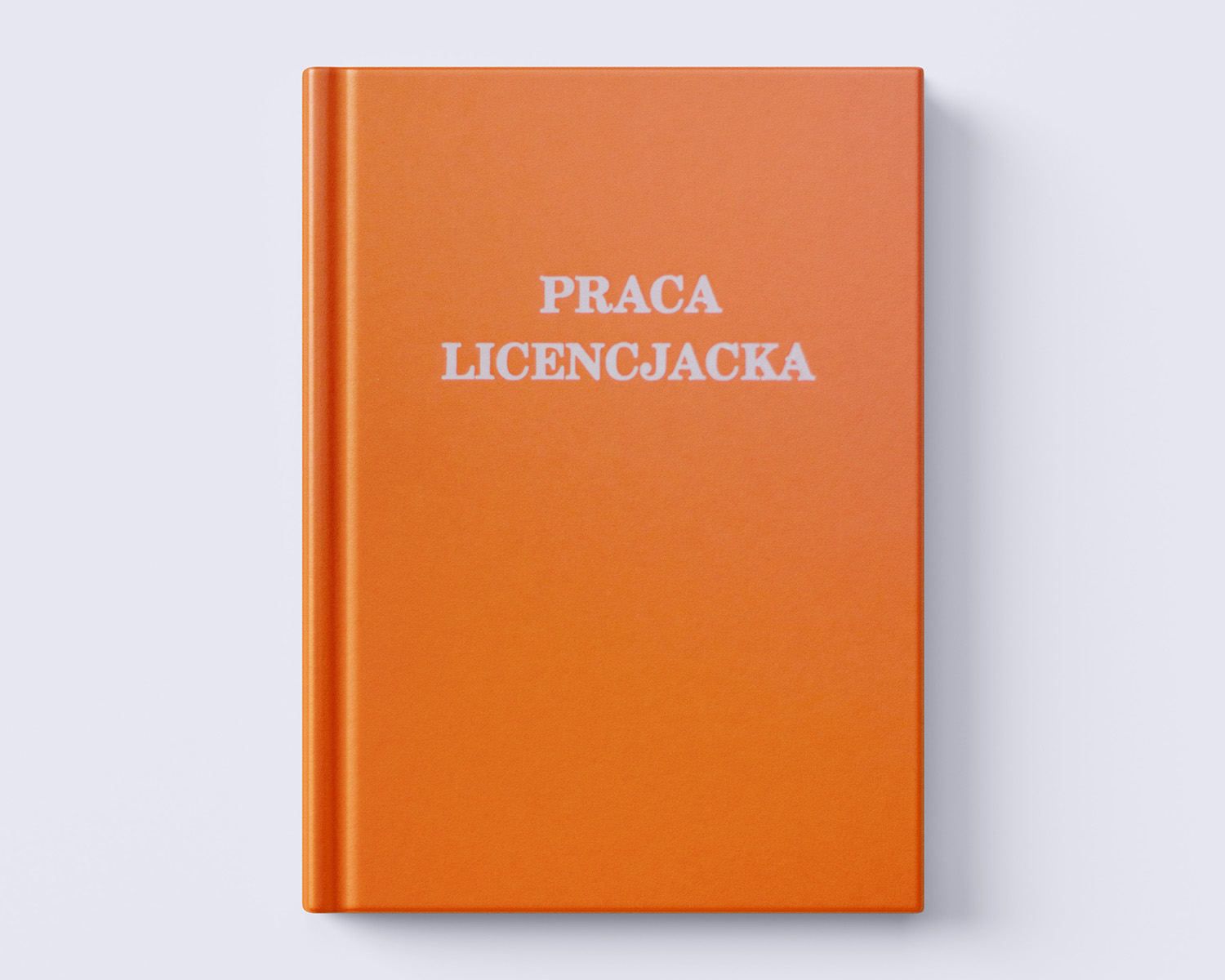 pomarańczowa oprawa prac dyplomowych front