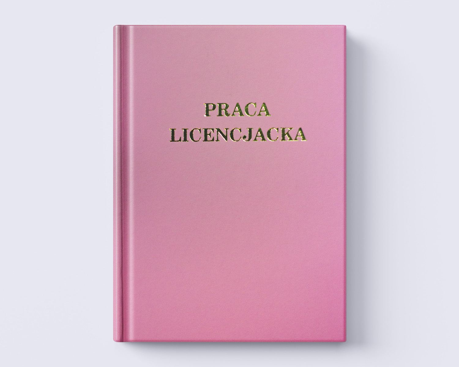 różowa oprawa prac dyplomowych front