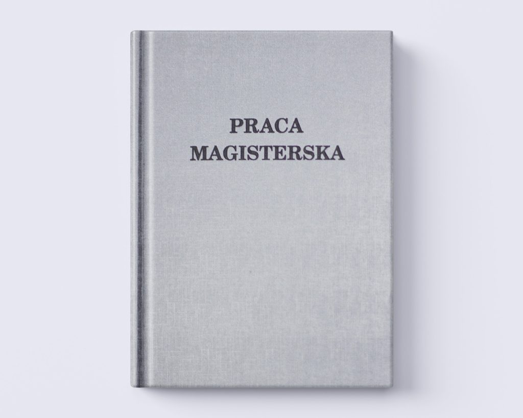 srebrna oprawa prac dyplomowych front