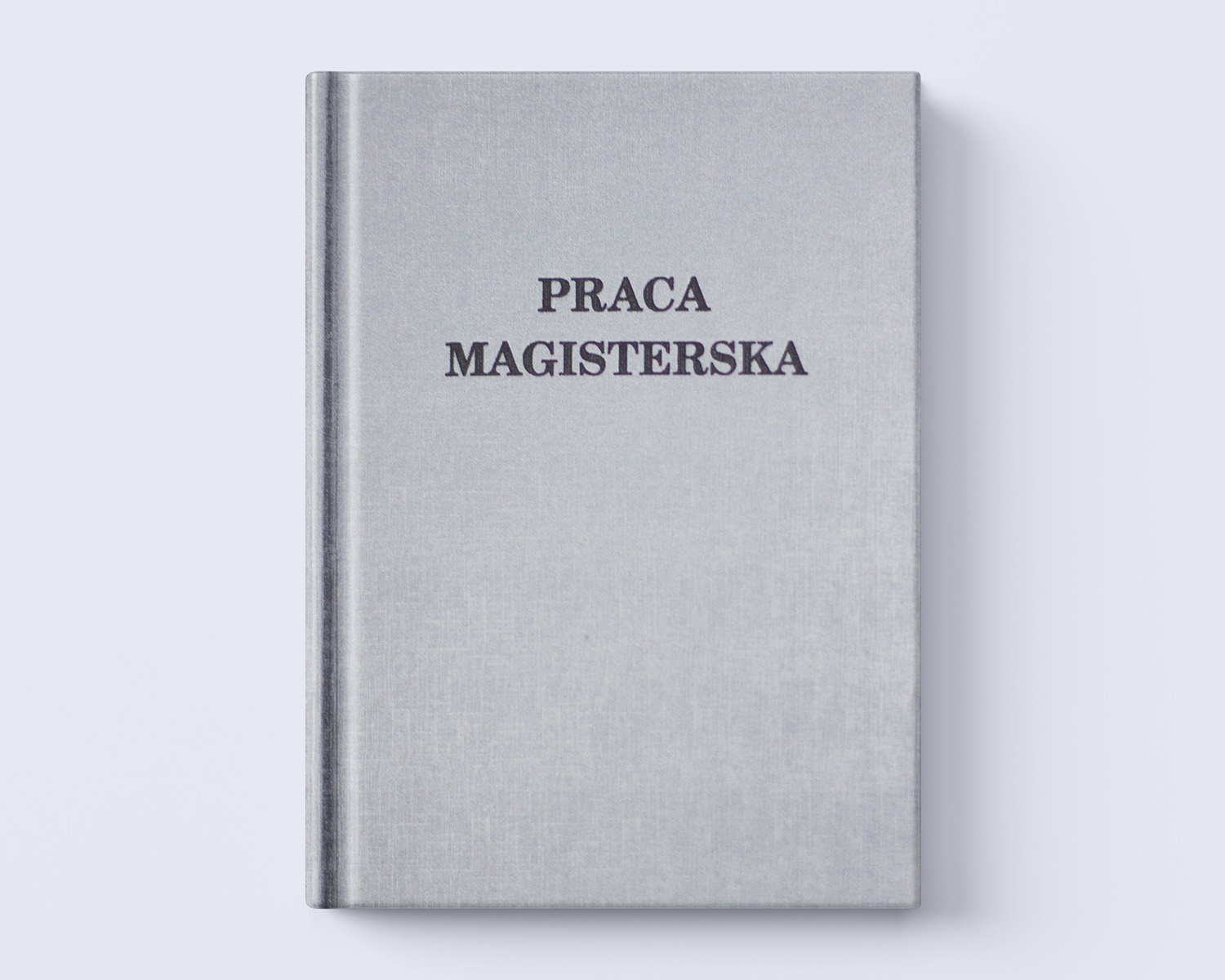 srebrna oprawa prac dyplomowych front