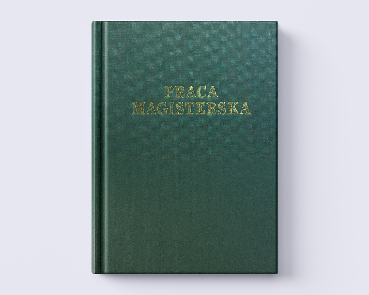 zielona oprawa prac dyplomowych front