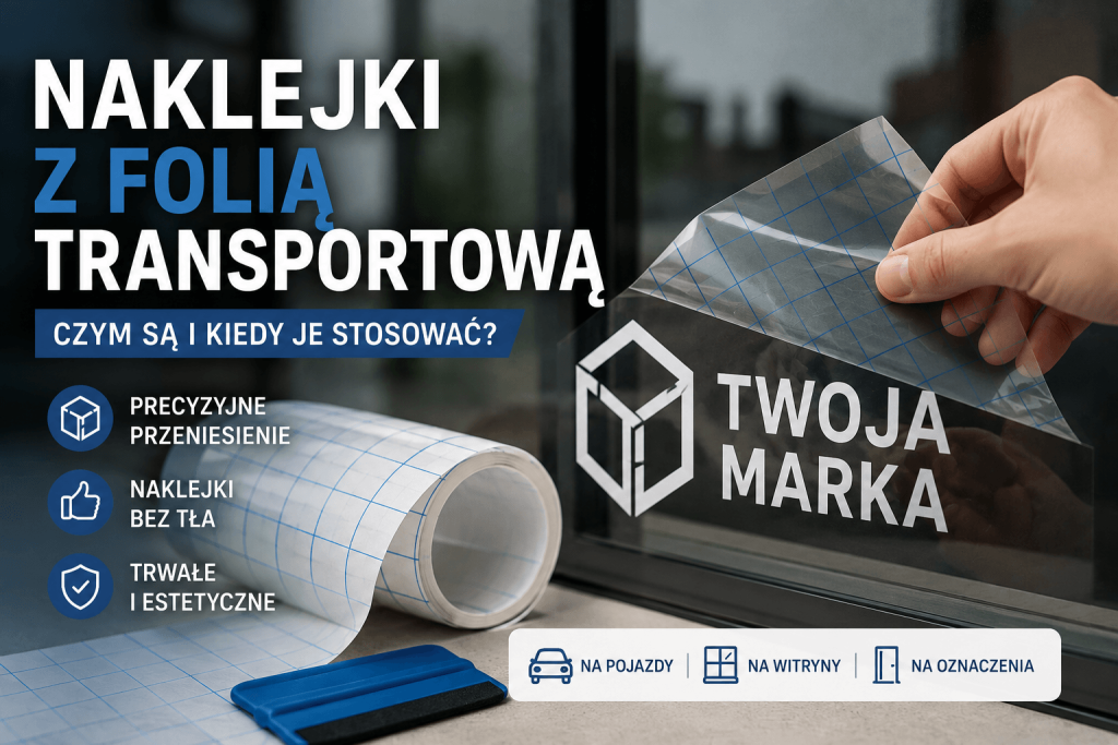 Naklejki z folią transferową