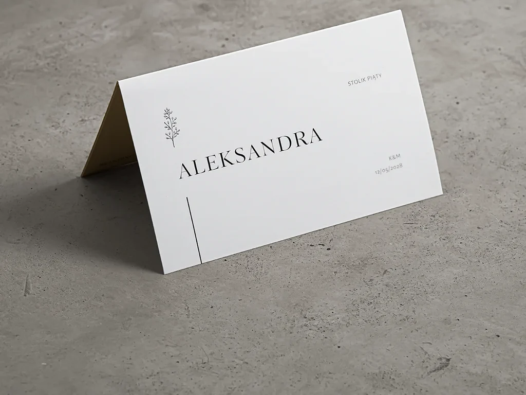 Minimalistyczna winietka z imieniem Aleksandra